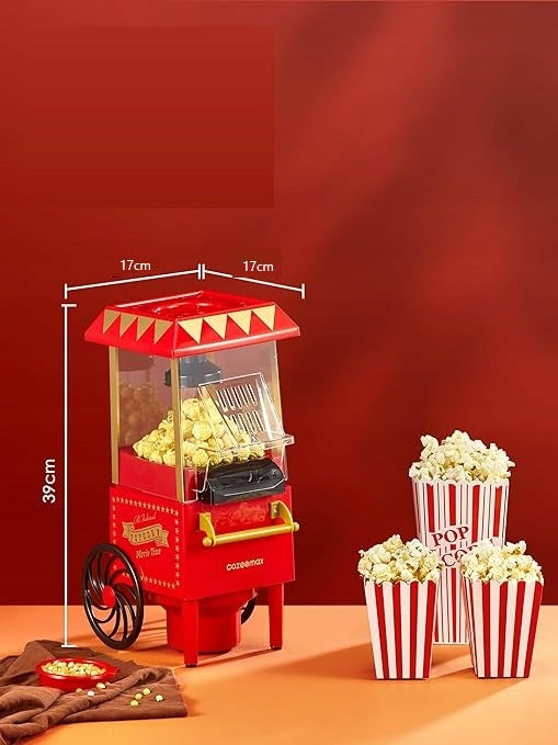 MINI 1200W RETRO STYLE HOT AIR OIL FREE POPCORN MACHINE Brand no brand