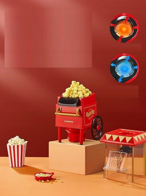 MINI 1200W RETRO STYLE HOT AIR OIL FREE POPCORN MACHINE Manufacturer code B0CG1F23QH