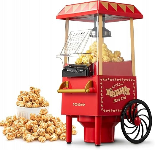 MINI 1200W RETRO STYLE HOT AIR OIL FREE POPCORN MACHINE