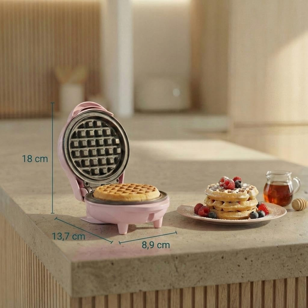 MINI 550W WAFFLE MAKER FOR RETRO PANCAKE WAFFLES Manufacturer code Gofrownica Mocna na Mini Gofry Biała