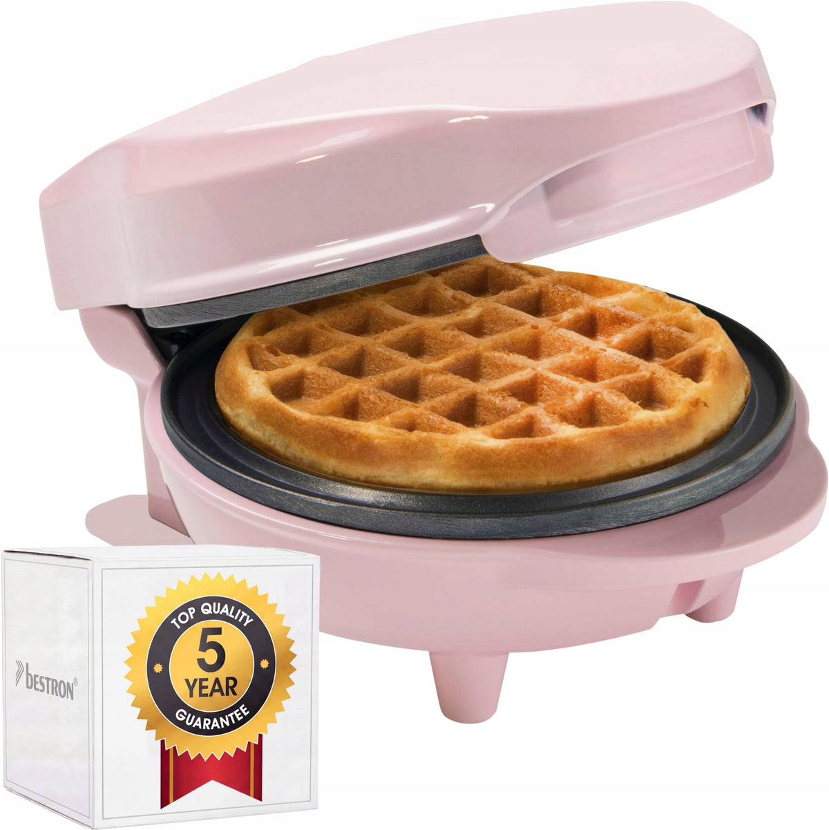 MINI 550W WAFFLE MAKER FOR RETRO PANCAKE WAFFLES