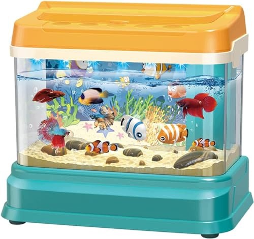 MINI AQUARIUM FOR CHILDREN FISHING FISH MAGNETIC USB LIGHT Brand no brand