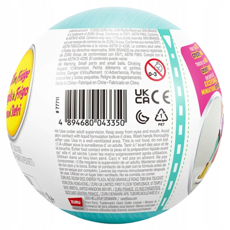 MINI BRANDS FILL THE FRIDGE CAPSULE FILL FRIDGE BALL MINIS 8+ Brand ZURU