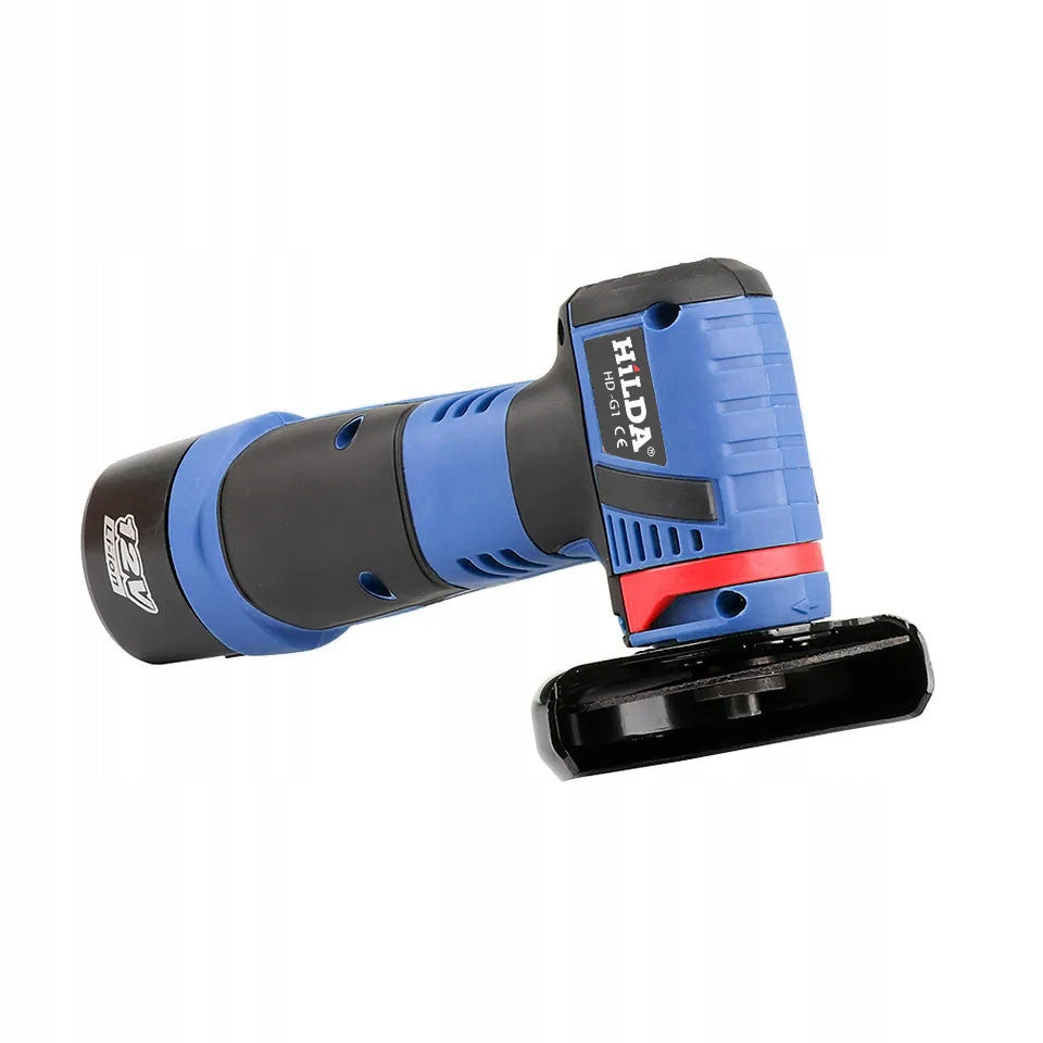 MINI BRUSHLESS ANGLE GRINDER 12V 75 MM 2 x AKU HILDA 9 X DISCS Brand Hilda