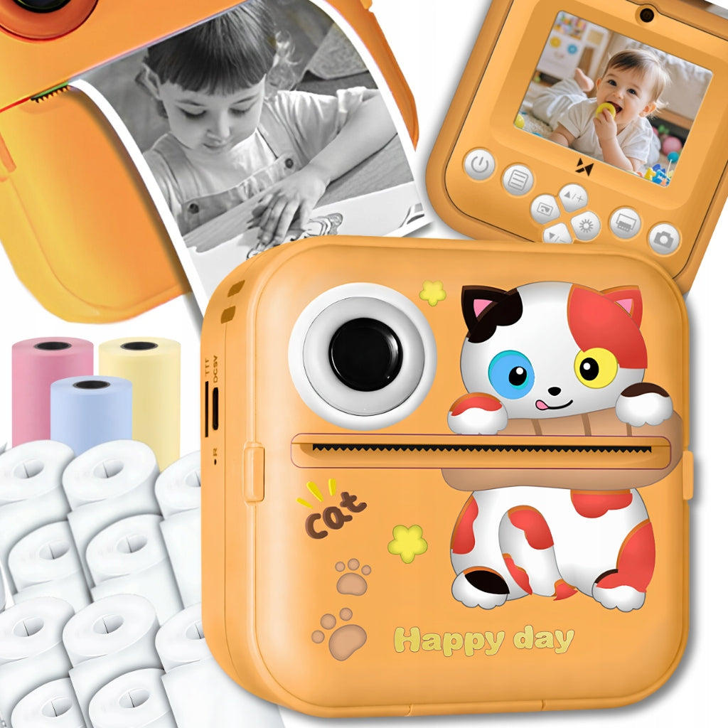 MINI CAMERA FOR KIDS PRINT THERMAL PRINTER PHOTOS VIDEOS GAMES 14 ROLLS