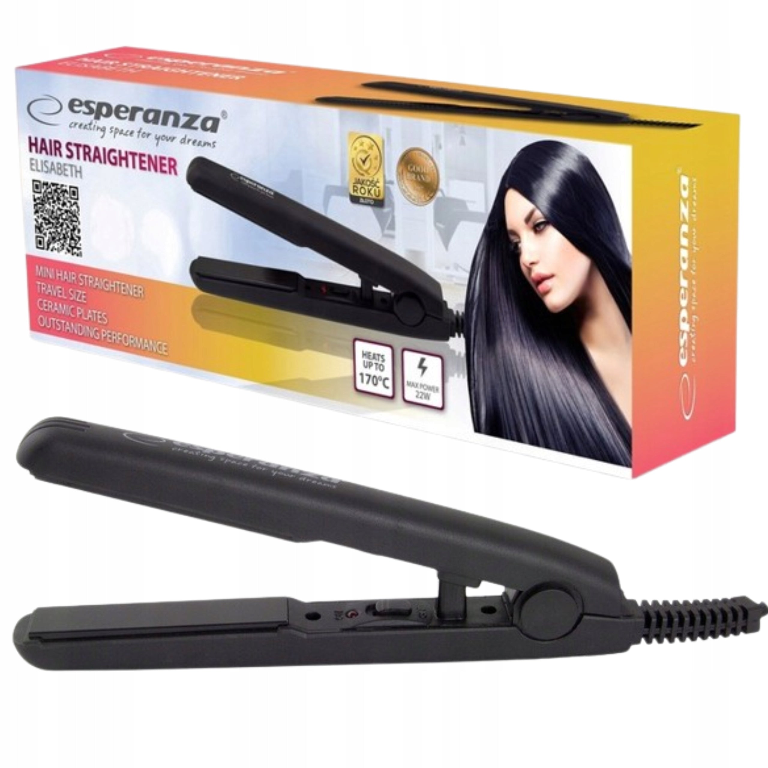 MINI CERAMIC HAIR STRAIGHTENER TRAVEL BAG Packaging status original