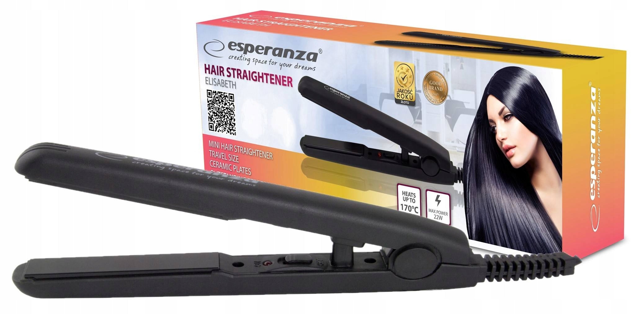 MINI CERAMIC HAIR STRAIGHTENER TRAVEL FOR BAG Packaging status original