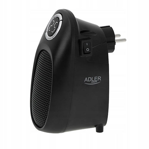 MINI CONTACT OUTLET FAN 1500W BLACK BATHROOM Manufacturer code termowentylator GNIAZDKOWY ŁAZIENKOWY AF241