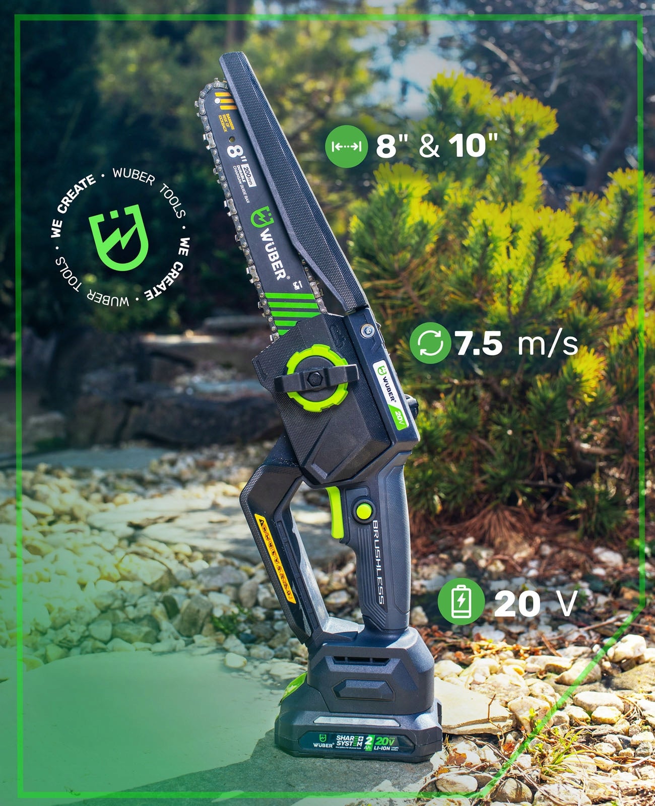MINI CORDLESS CHAINSAW FOR BRANCH 1000W GUIDES Manufacturer code W04539 MINI PILARKA GAŁĘZIOWA AKUMULATOROWA