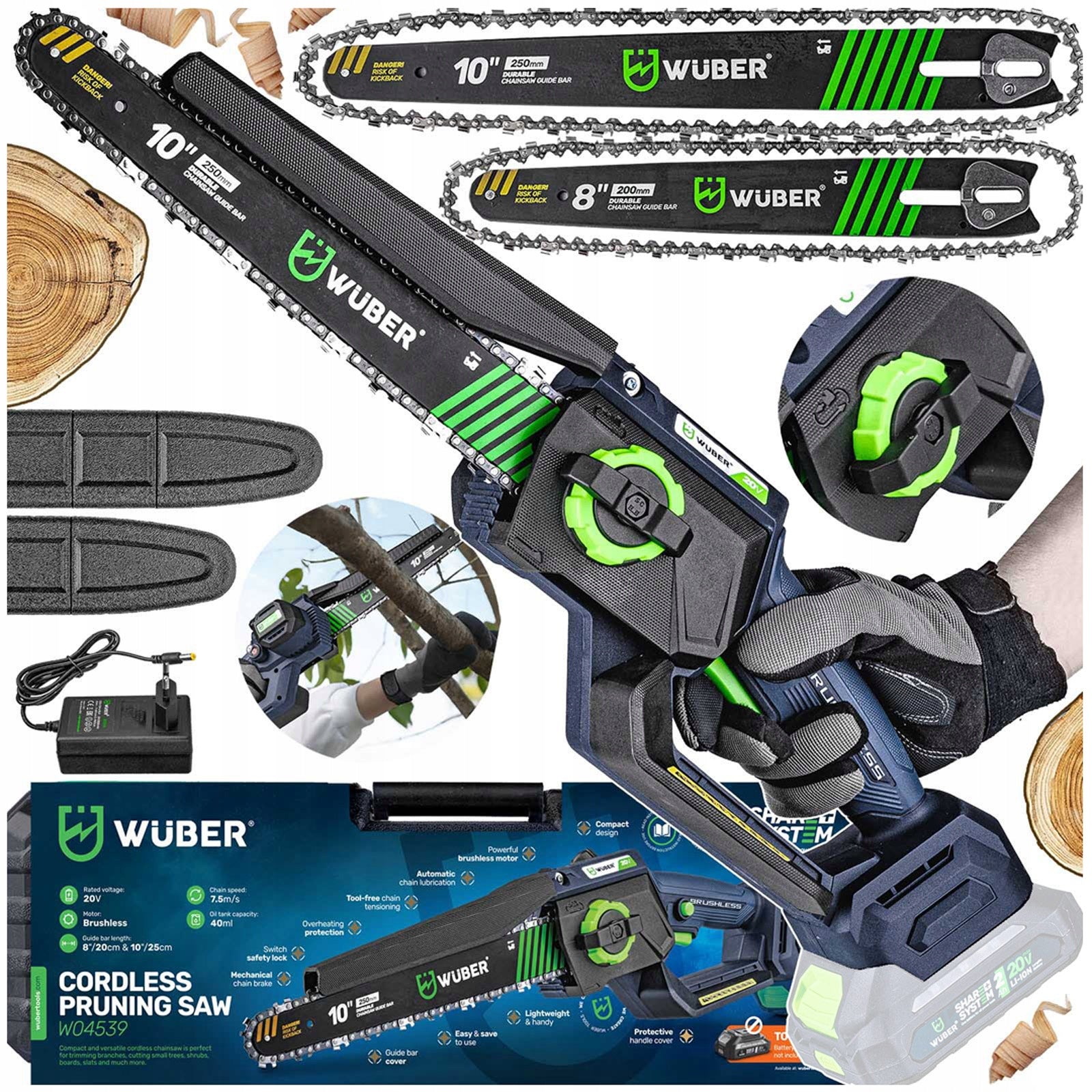 MINI CORDLESS CHAINSAW FOR BRANCH 1000W GUIDES