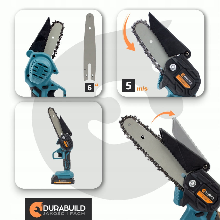 MINI CORDLESS CHAINSAW FOR BRANCH 6" 4" GARDEN SAW SET Manufacturer code 5905943045482