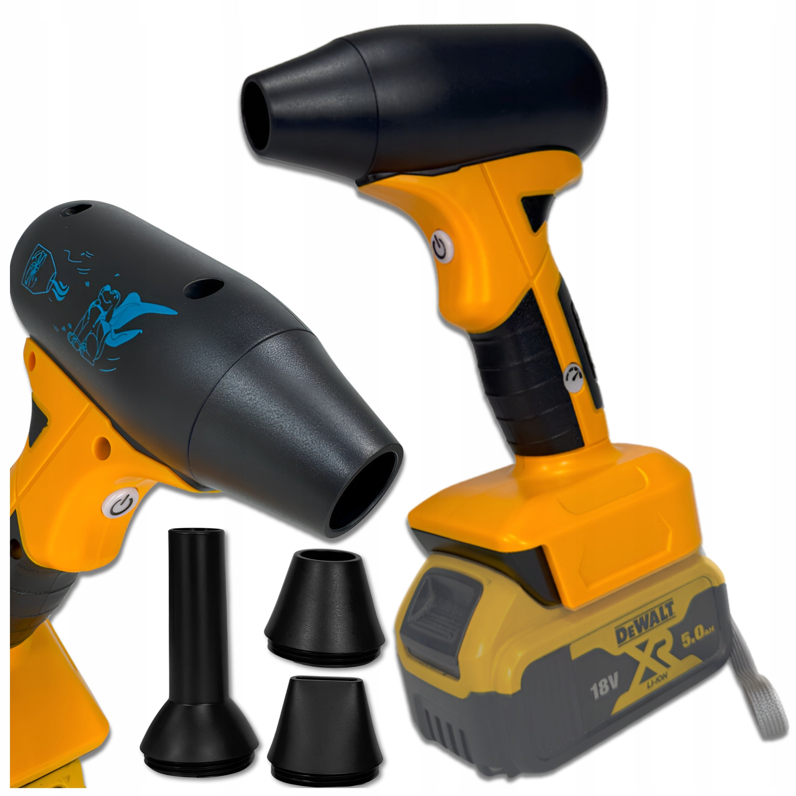 MINI CORDLESS GARDEN CAR BLOWER POWERFUL FOR Dewalt BATTERY