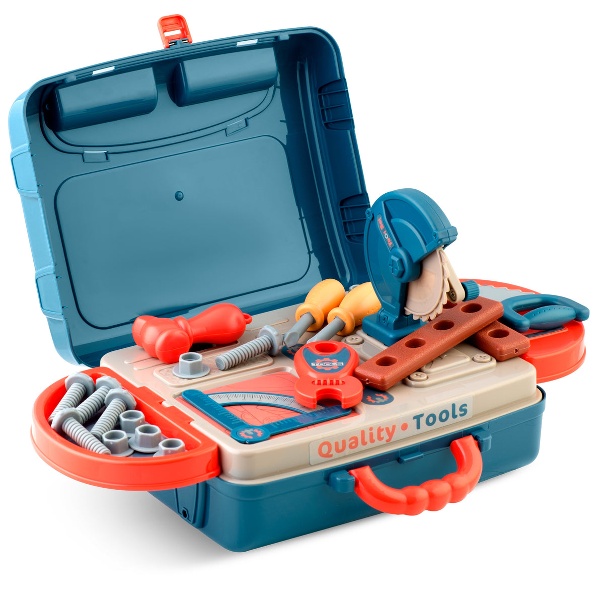 MINI DIY WORKSHOP FOR CHILDREN WITH TOOLS IN A SUITCASE RICOKIDS Color multicolor