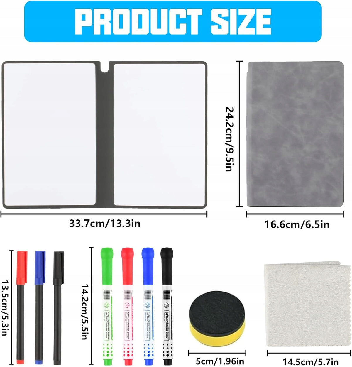 MINI DRY ERASE BOARD A5 PORTABLE NOTEBOOK WITH ACCESSORIES Packaging status original
