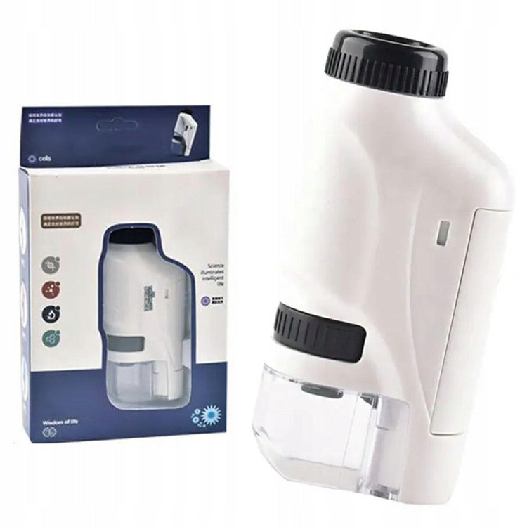 MINI EDUCATIONAL MICROSCOPE FOR CHILDREN ZOOM 120X PORTABLE SCIENTIFIC Packaging status original