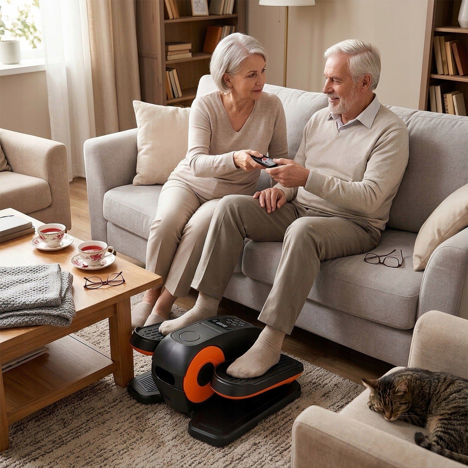 MINI ELECTRIC ELLIPTICAL CROSS TRAINER 12 LEVELS LEG REHABILITATION ROTOR Maximum user weight 100 kg