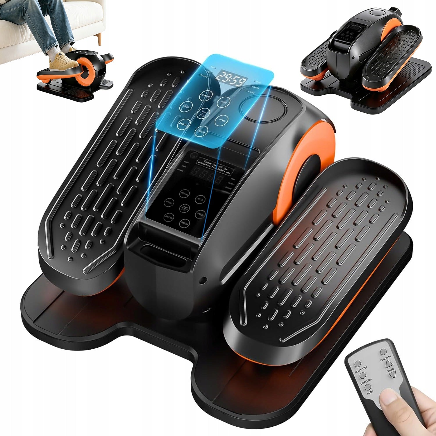 MINI ELECTRIC ELLIPTICAL CROSS TRAINER UNDER DESK FOR READING TV