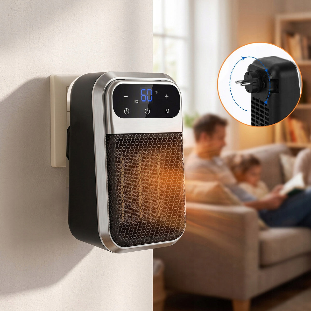 MINI ELECTRIC HEATER FOR CONTACT HEATER 800W LED WHITE Packaging status original