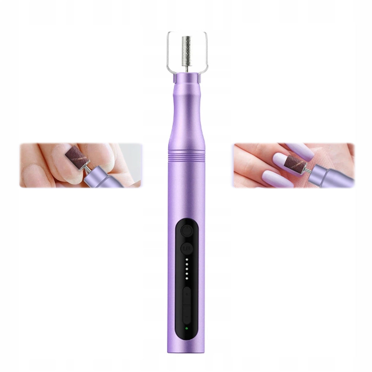 MINI ELECTRIC NAIL DRILL USB NAIL MILL, Purple