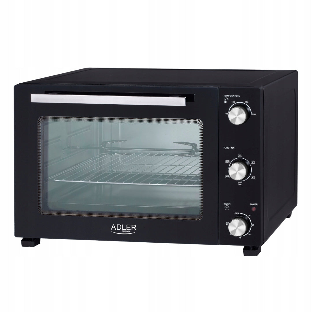 MINI ELECTRIC OVEN 48L DIFFERENT THERMOCOUPLE GRATE SPIT BLACK Brand ADLER