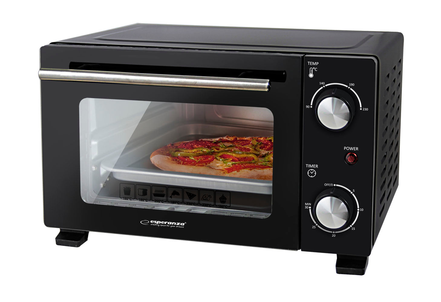 MINI ELECTRIC OVEN ECO007N CALZONE 10L ESPERANZA STOVE TOASTER OVEN