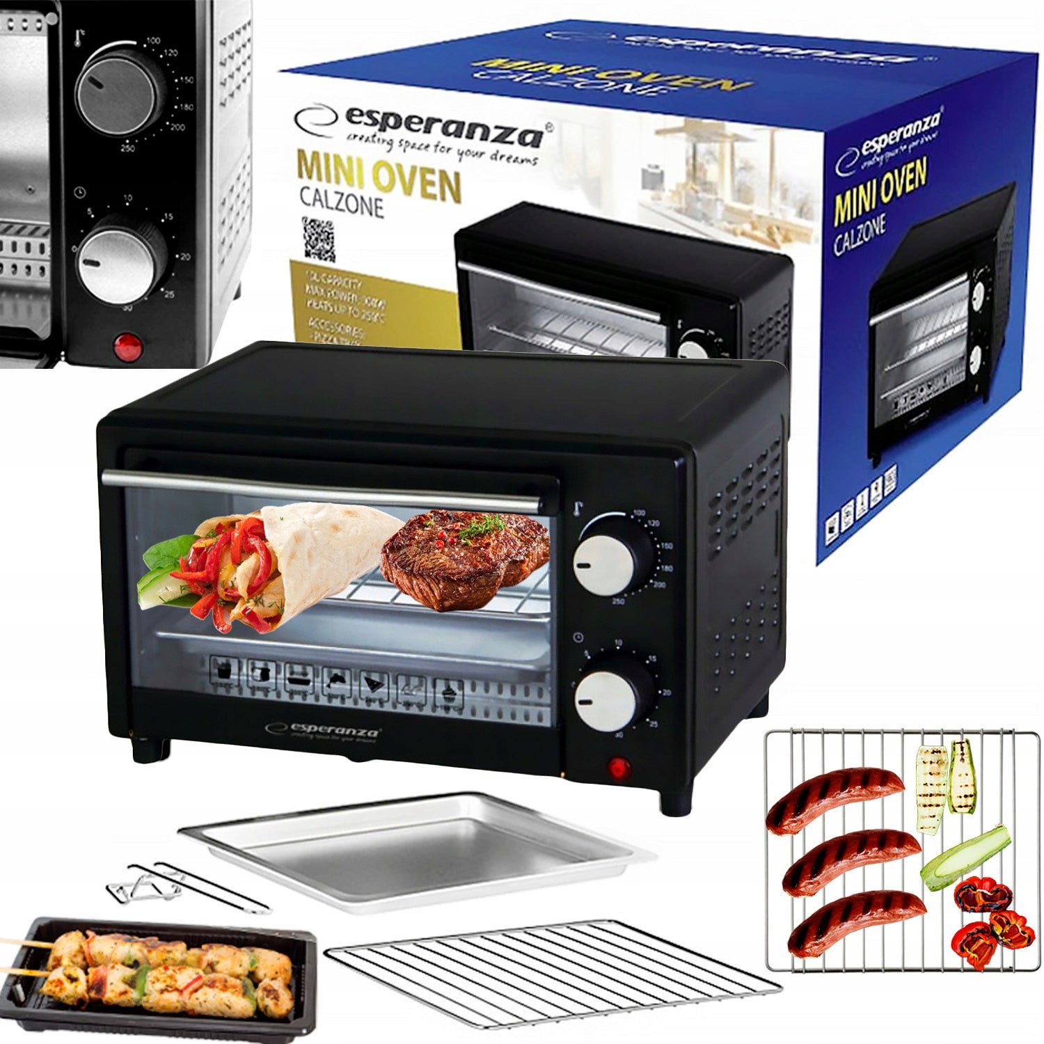 MINI ELECTRIC OVEN TOASTER STRONG 10L Packaging status original