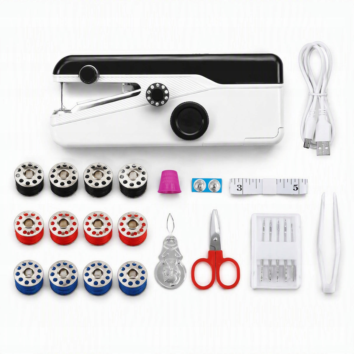 MINI ELECTRIC SEWING MACHINE, PORTABLE, EASY TO OPERATE.