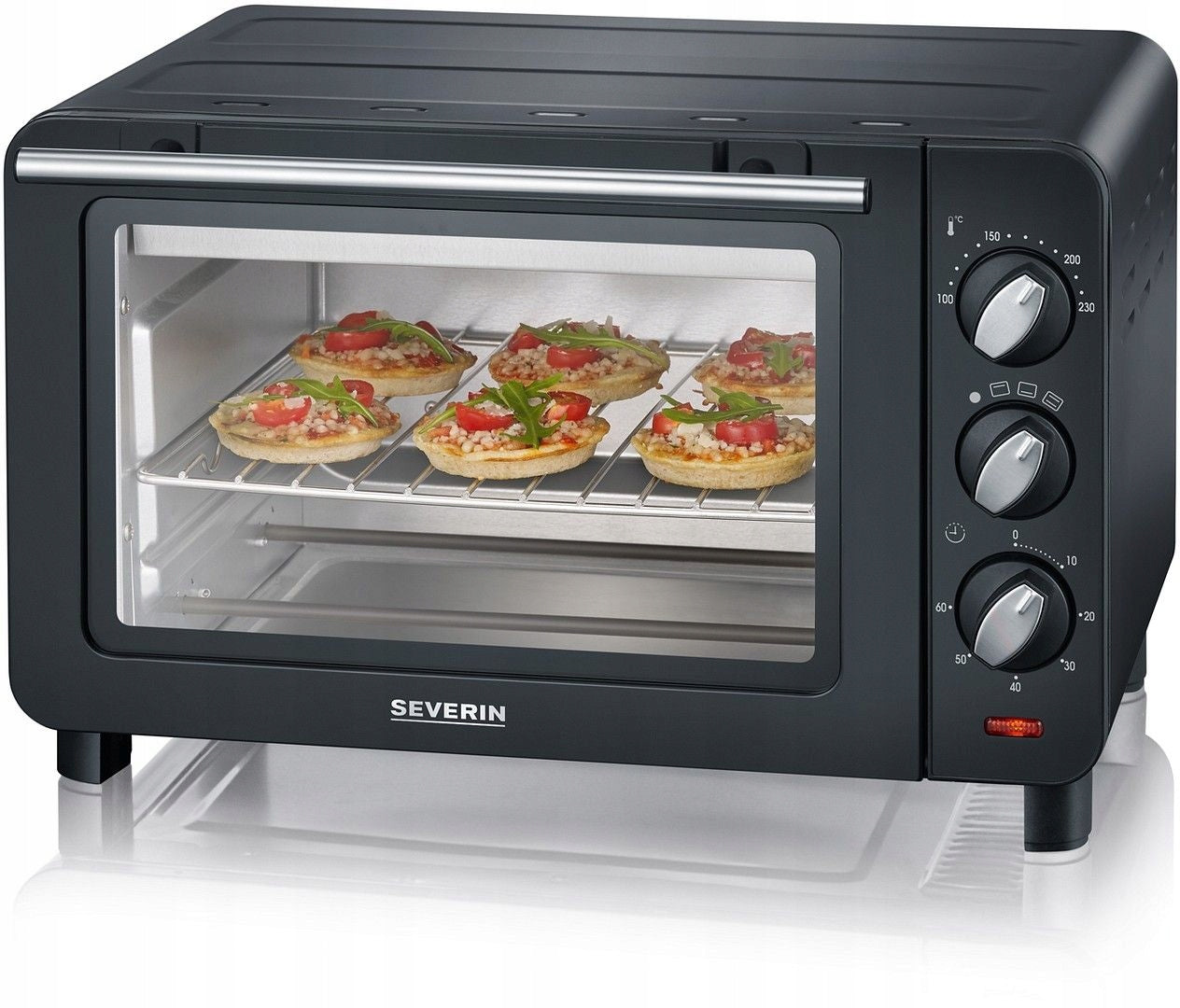 MINI ELECTRIC TABLE OVEN 14L 1200W COMPACT SEVERIN TO2042 Packaging status original