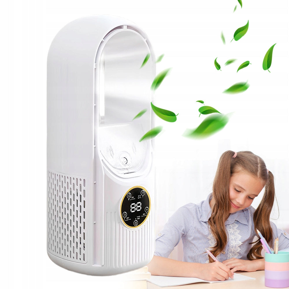 MINI EVAPORATIVE AIR CONDITIONER BLADELESS LED DESK FAN