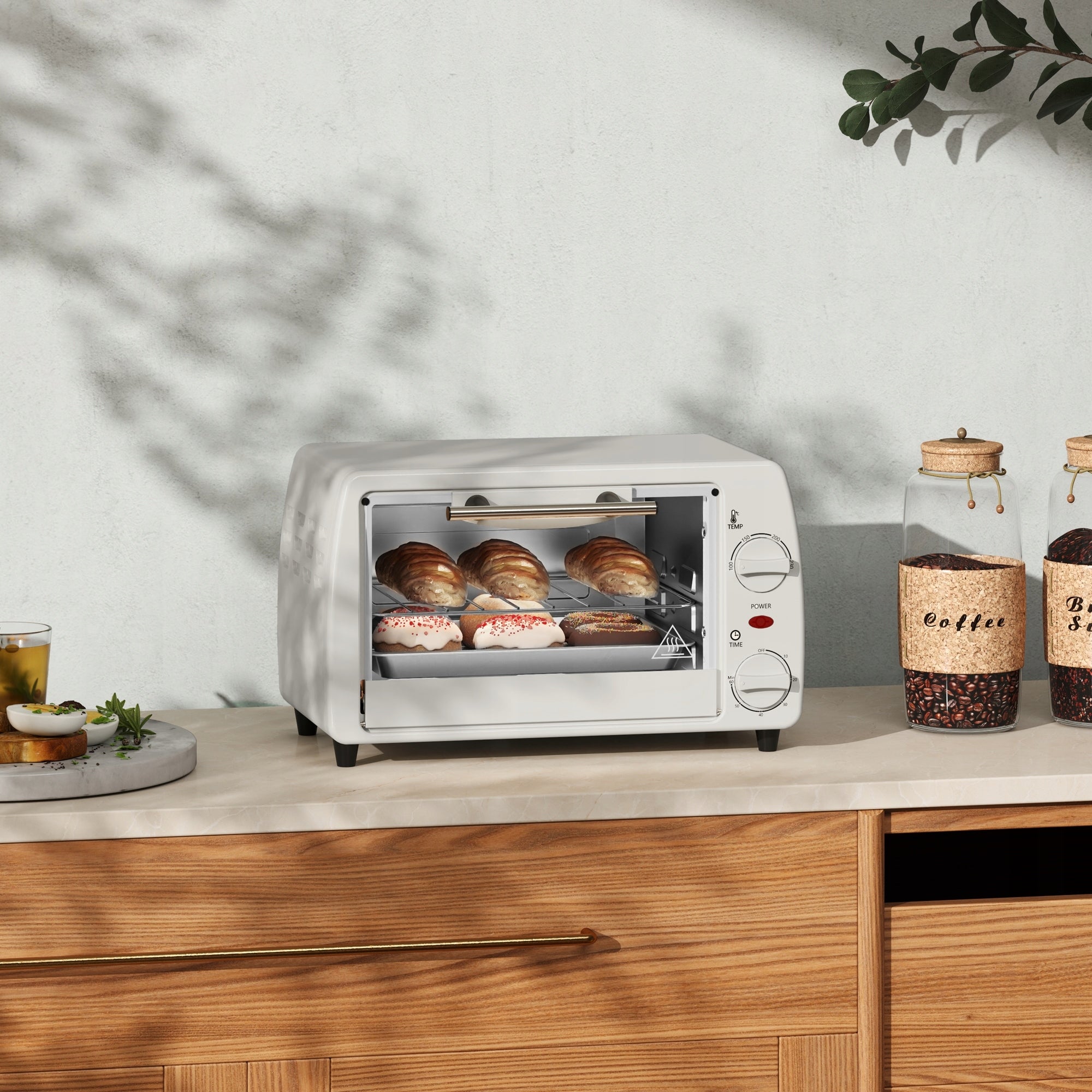 MINI FREESTANDING ELECTRIC OVEN WITH TEMPERATURE CONTROL 10 L 750 W Packaging status original