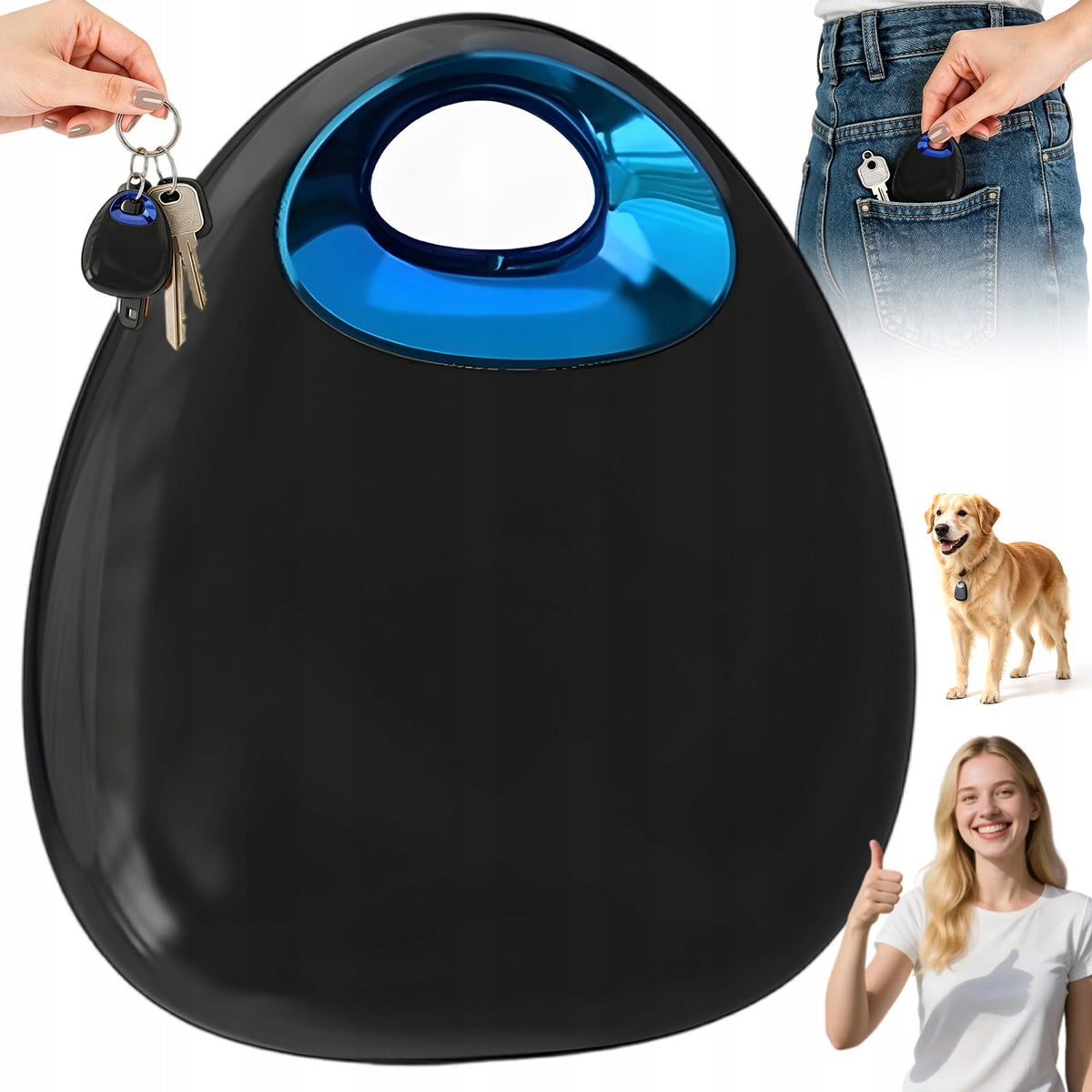 MINI GPS TRACKER ALARM SAUCE REAL-TIME TRACKING COMPACT BLACK