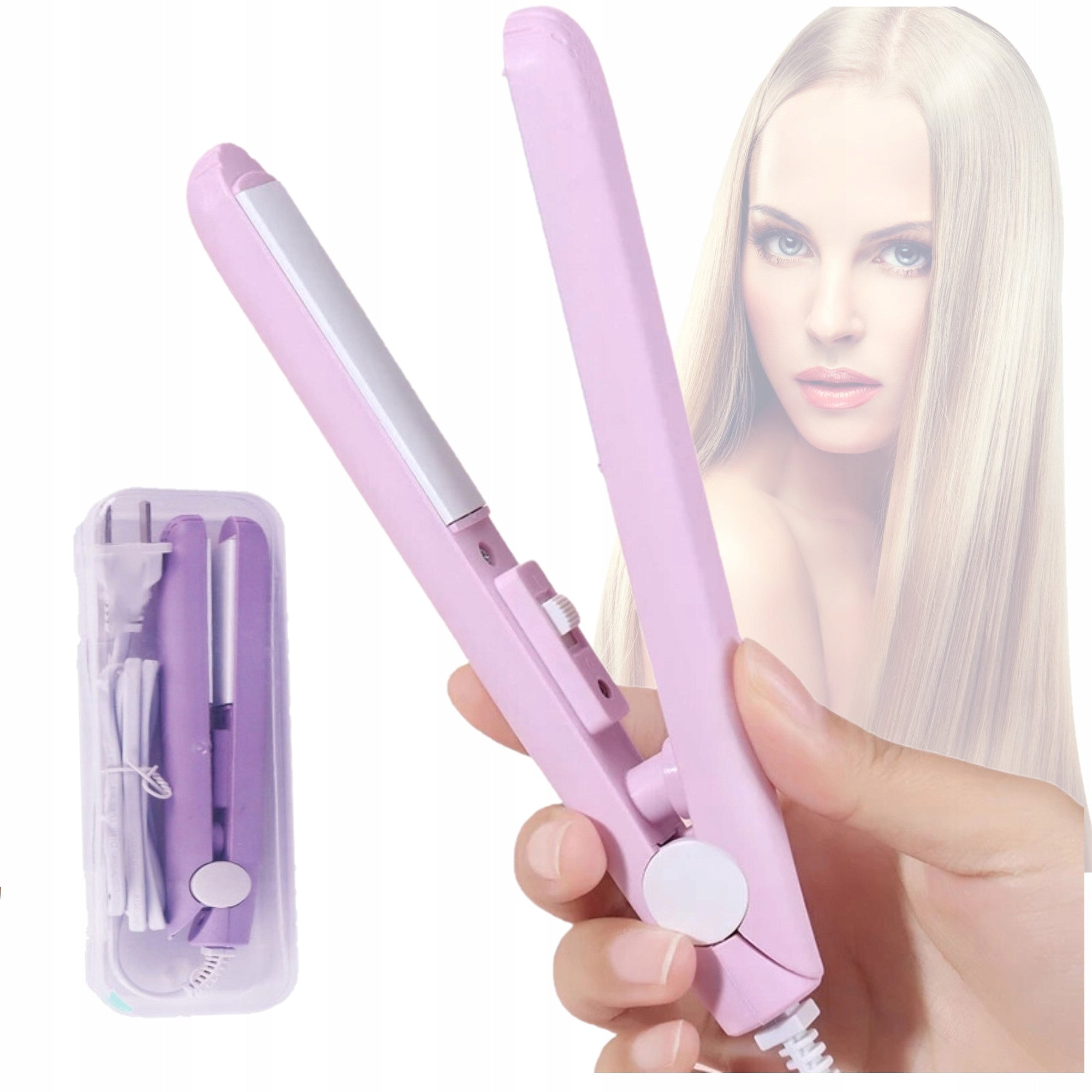 MINI HAIR STRAIGHTENER TRAVEL CURLING IRON CERAMIC SMALL