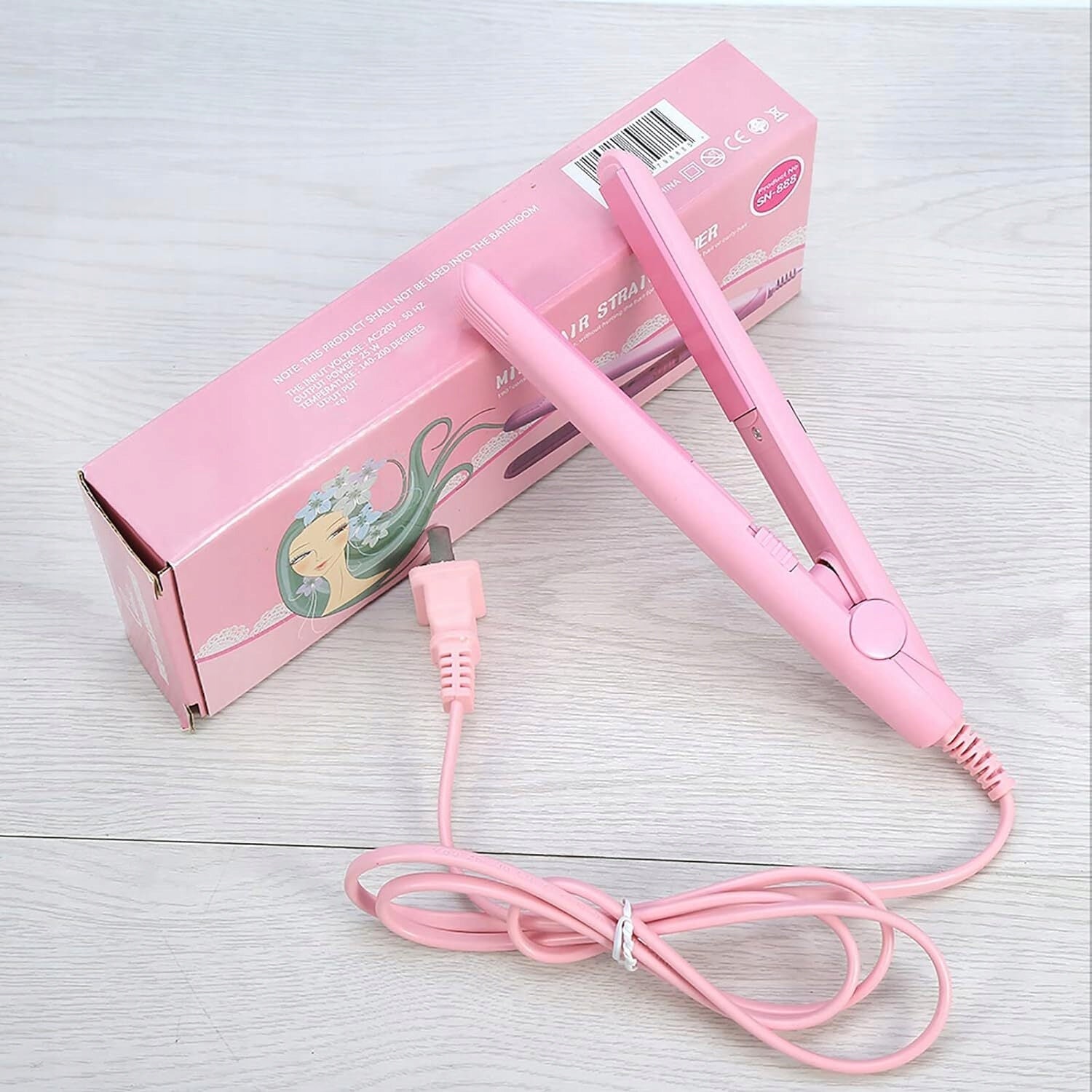 MINI HAIR STRAIGHTENER TRAVEL SMALL PINK MINISTYLE Brand no brand
