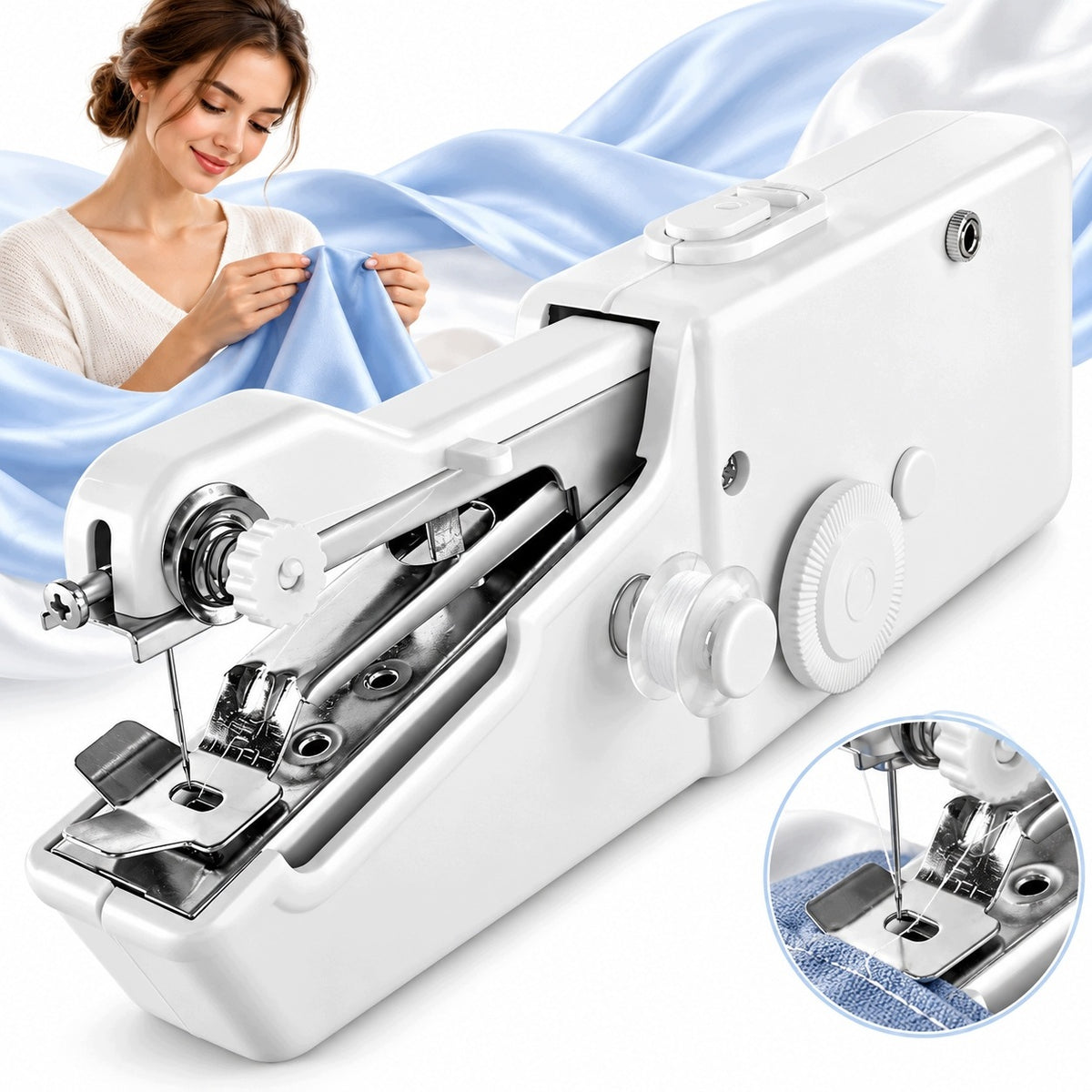 MINI HAND SEWING MACHINE BATTERY OPERATED AA PORTABLE HOME TAILOR