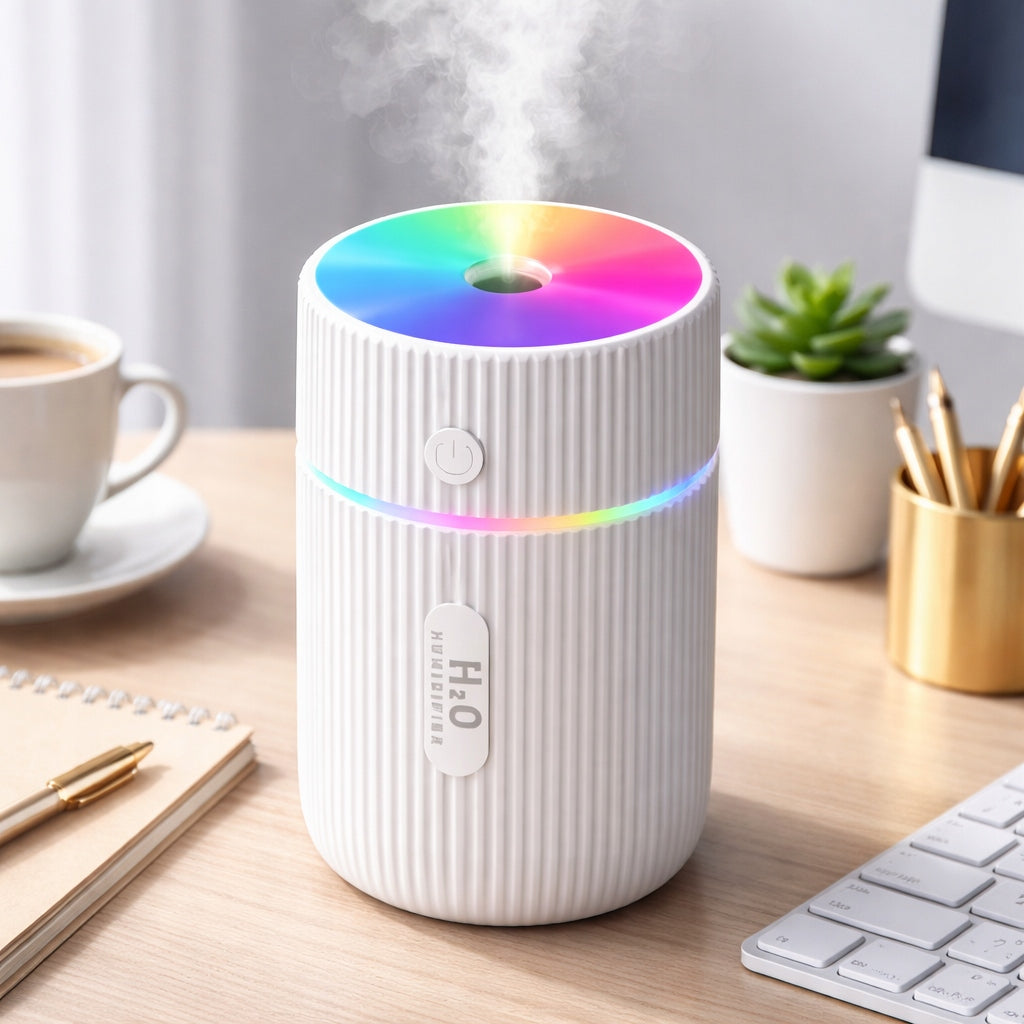 MINI HUMIDIFIER LED DIFFUSER RGB USB AROMATHERAPY NIGHT LIGHT 2IN1 Medical device no
