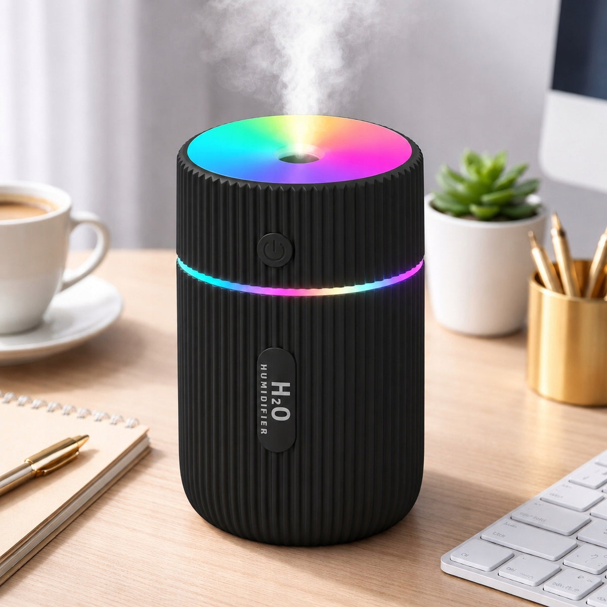 MINI HUMIDIFIER LED RGB USB DIFFUSER AROMATHERAPY NIGHT LIGHT 2IN1 Medical device no