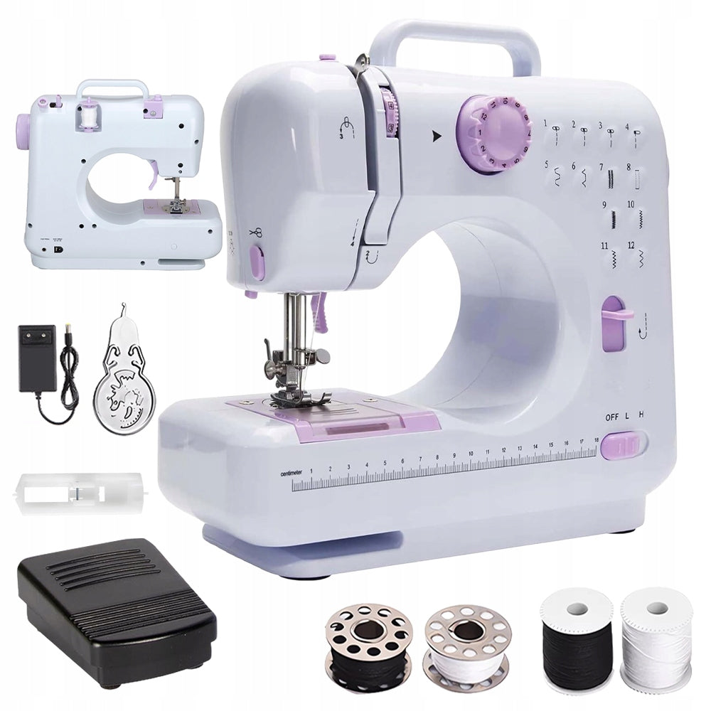MINI MECHANICAL HOME SEWING MACHINE WITH PEDAL AND 12 KINDS OF STITCHES Packaging status original