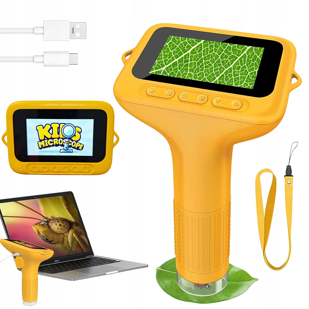 MINI MICROSCOPE POCKET SCREEN IPS 3,0" LED PORTABLE FOR KIDS GIFT