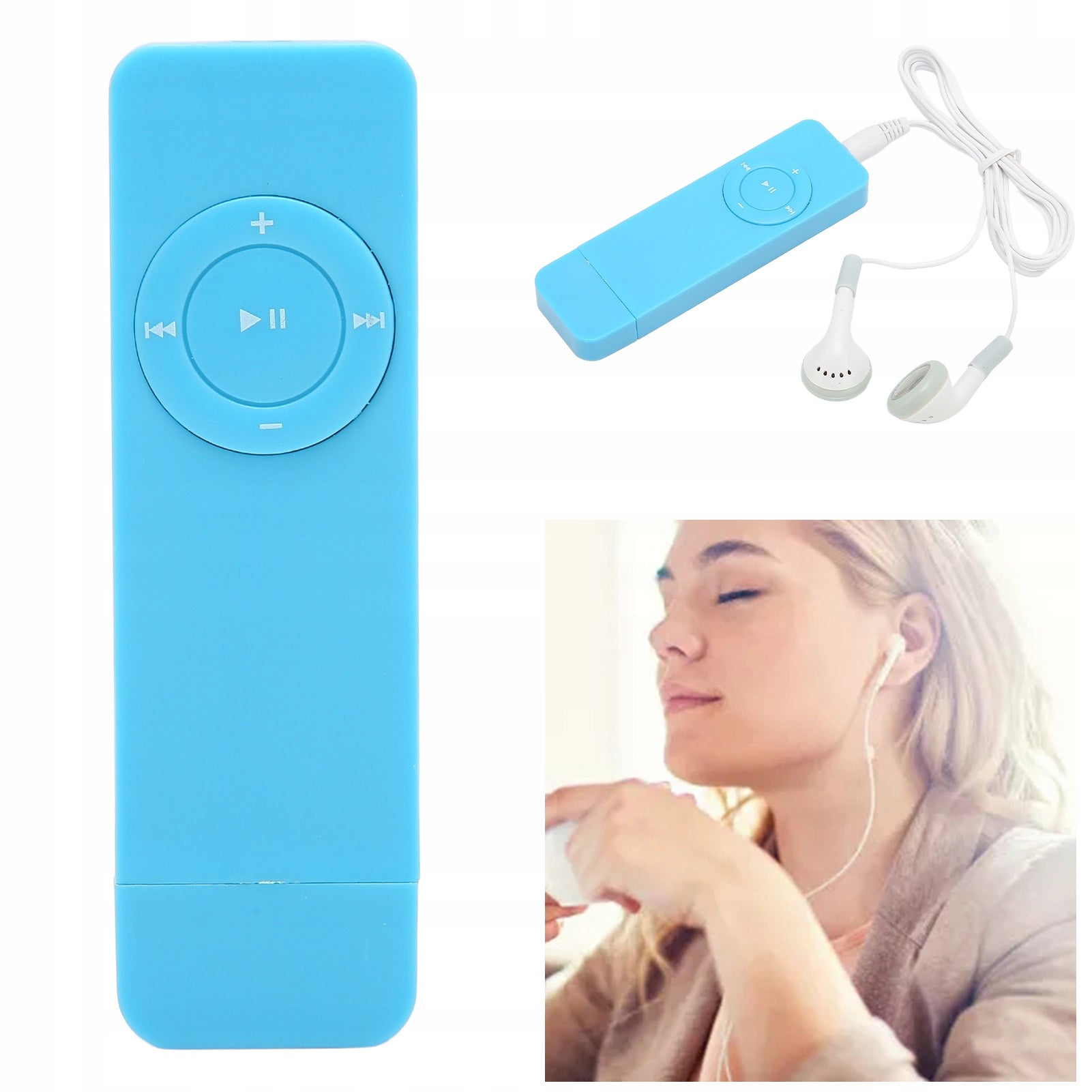 MINI MUSIC PLAYER MP3 64GB BLUE Packaging status original