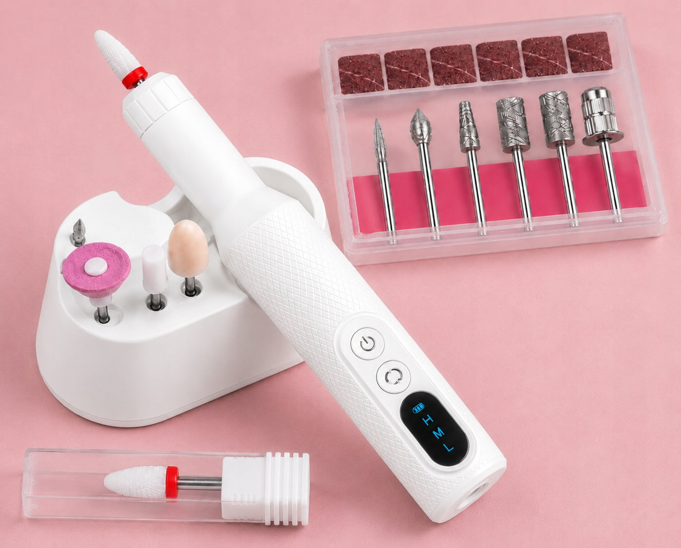 MINI NAIL MILLING MACHINE WIRELESS USB-C HYBRID BASE + ACCESSORIES Manufacturer code FREZARKA DO PAZNOKCI MINI PILNIK DO HYBRYD M3