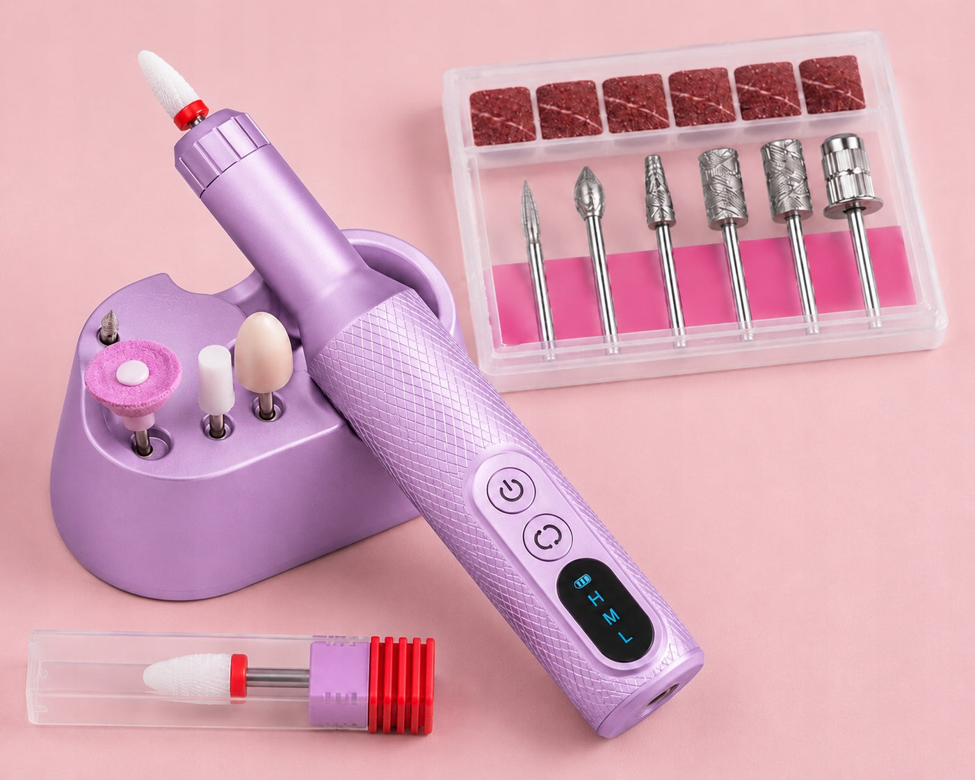 MINI NAIL MILLING MACHINE WIRELESS USB-C HYBRID BASE + ACCESSORIES Manufacturer code MINI FREZARKA DO PAZNOKCI PILNIK DO HYBRYD