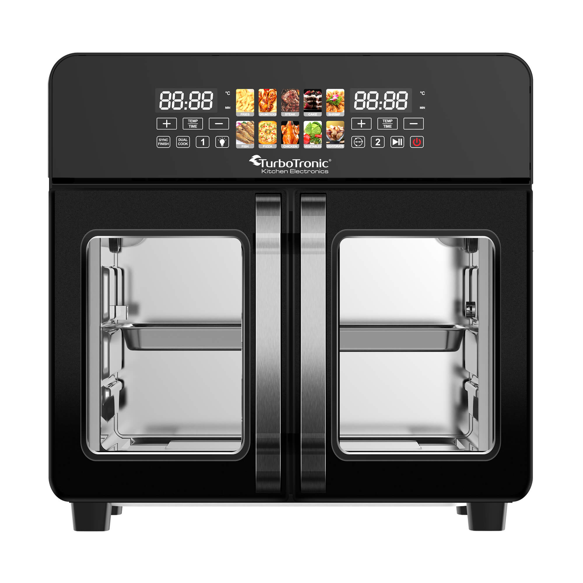 MINI OVEN 23L CHAMBER SPIT THERMOCOUPLE AIR FRYER STAINLESS STEEL INOX Packaging status original