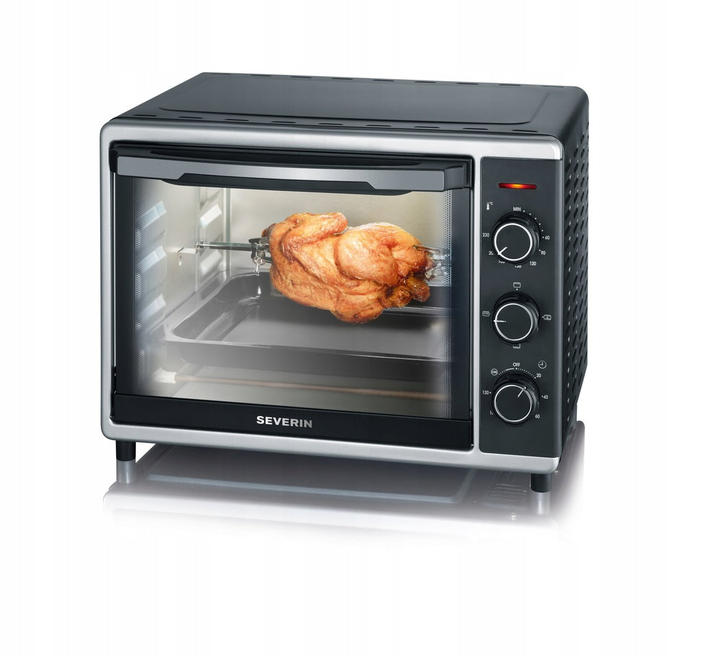 MINI OVEN 30L THERMOCOUPLE SPIT 1600W BLACK SEVERIN TO2056 Manufacturer code TO 2056