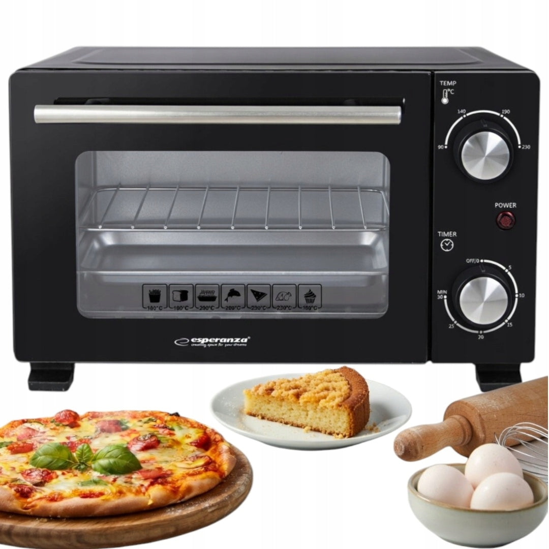 MINI OVEN Electric SMALL FREESTANDING PORTABLE GRILL 10L TIMER