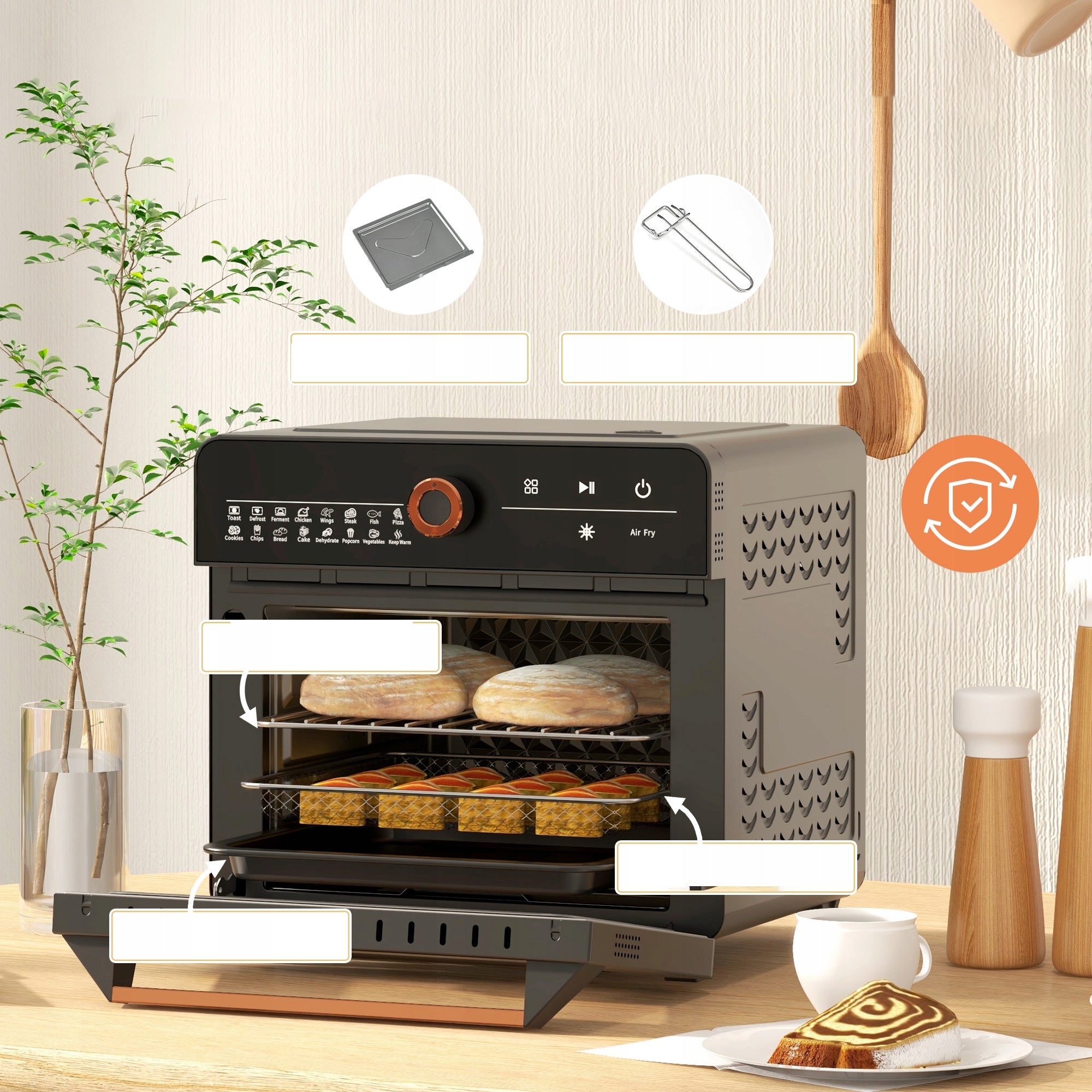 MINI OVEN Electric SMALL FREESTANDING PORTABLE GRILL 20L TIMER Manufacturer code T3323P299080