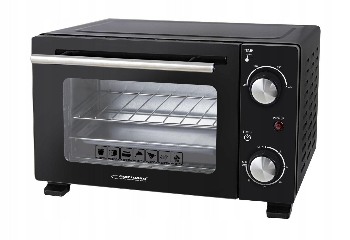 MINI OVEN FREESTANDING SMALL PORTABLE 800W 10L TIMER Model MDV62789