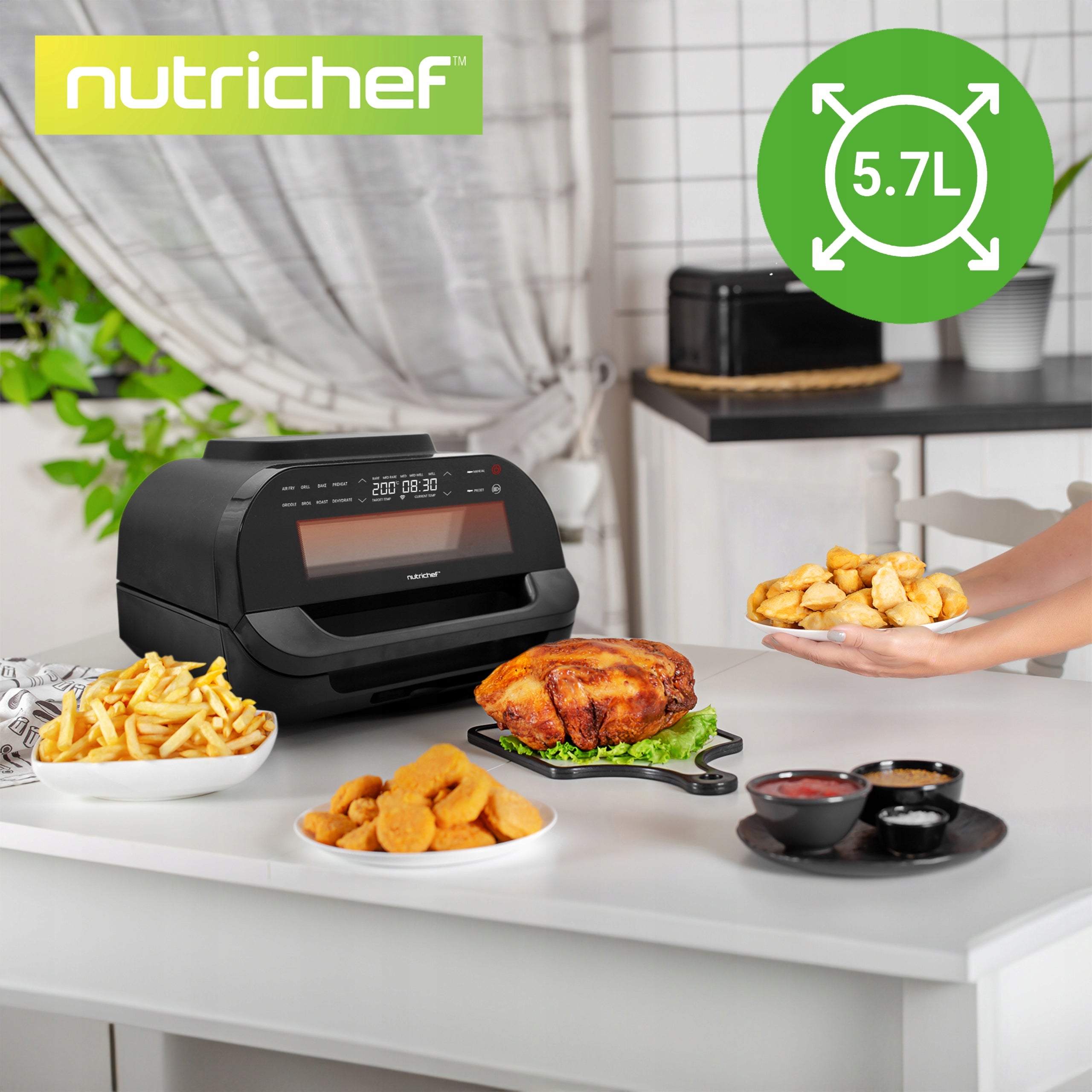 MINI OVEN GRILL ELECTRIC AIR FRYER NON-FAT AIR FRYER Grill type contact traditional