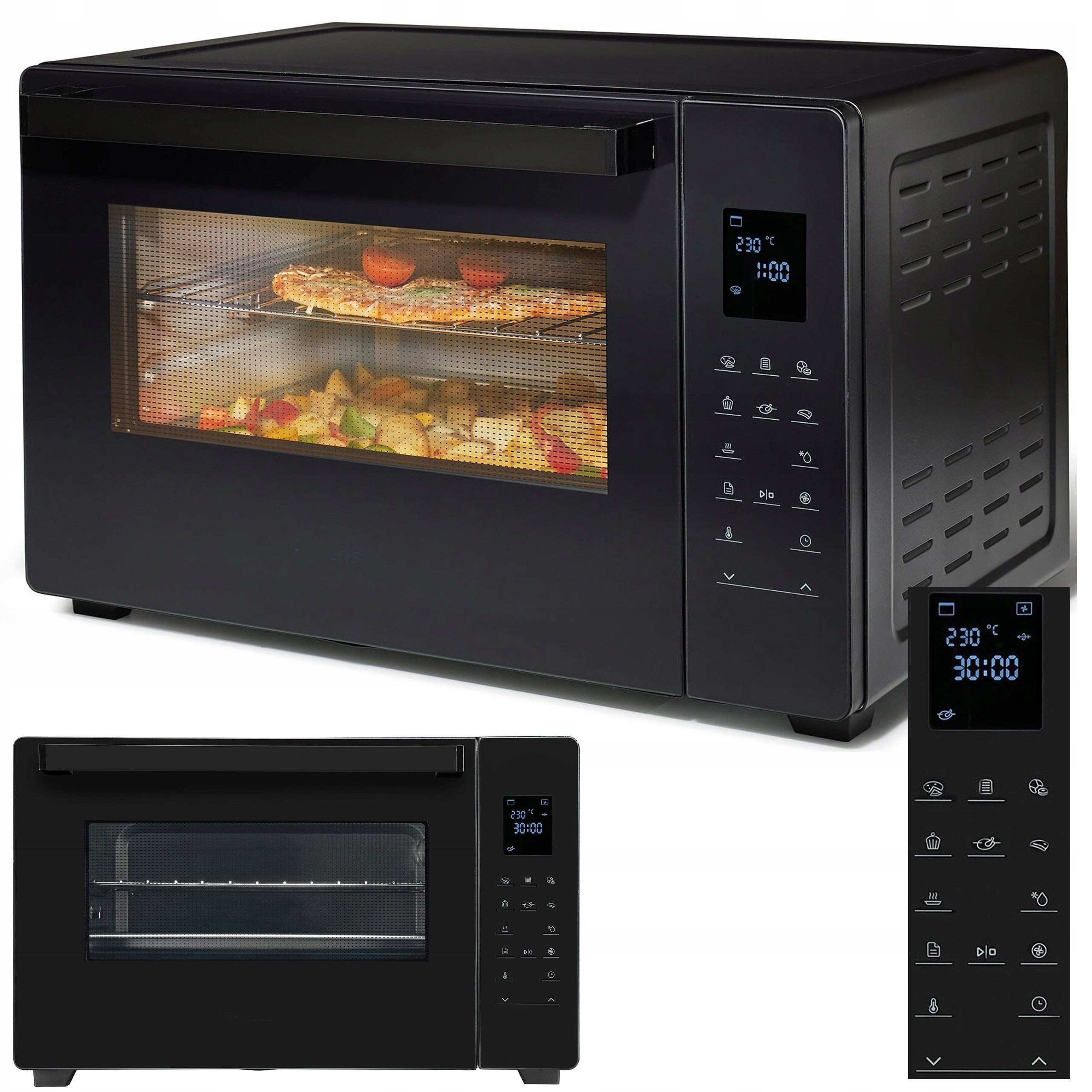 MINI OVEN Gorenje 45l black grill spit 2000W XXL