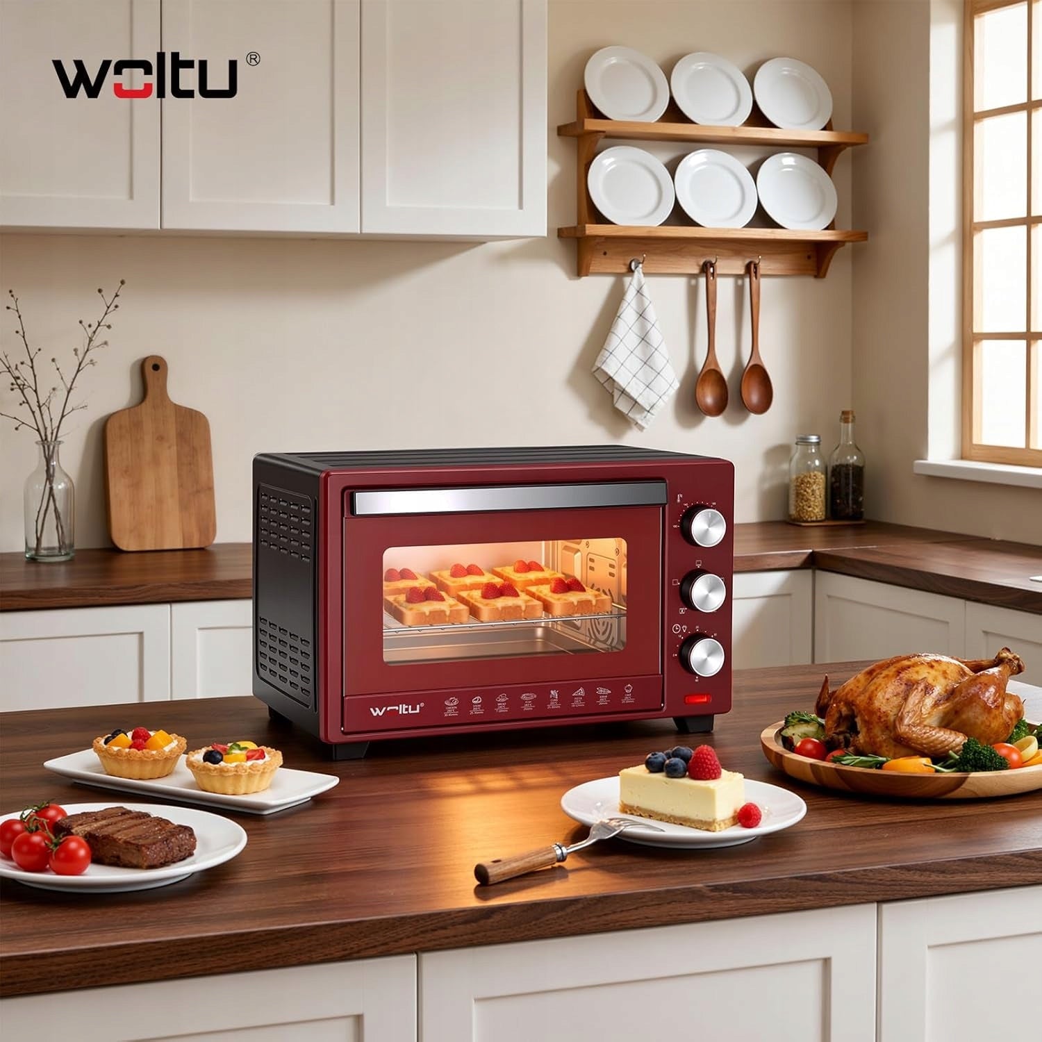 MINI OVEN WOLTU 28 l, pizza oven 1600 W, 100 – 230 °C Packaging status original