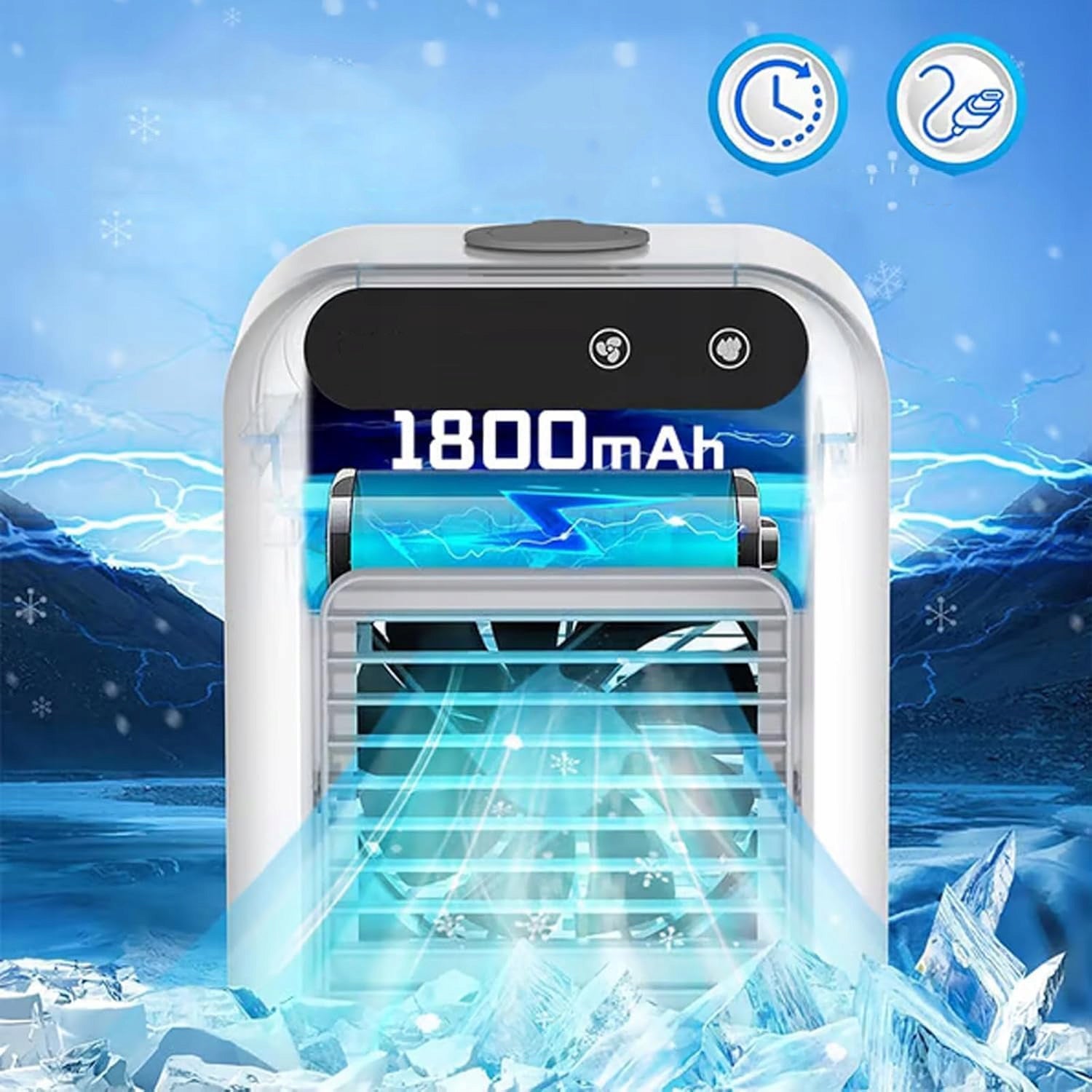 MINI PORTABLE AIR CONDITIONER, 500ML TANK, FOR OFFICE AND BEDROOM Brand no brand